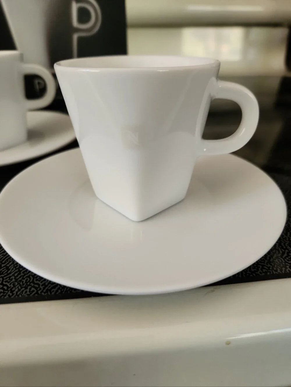 Nespresso Pure Collection Big Game Design 2 Espresso Cups & Saucers